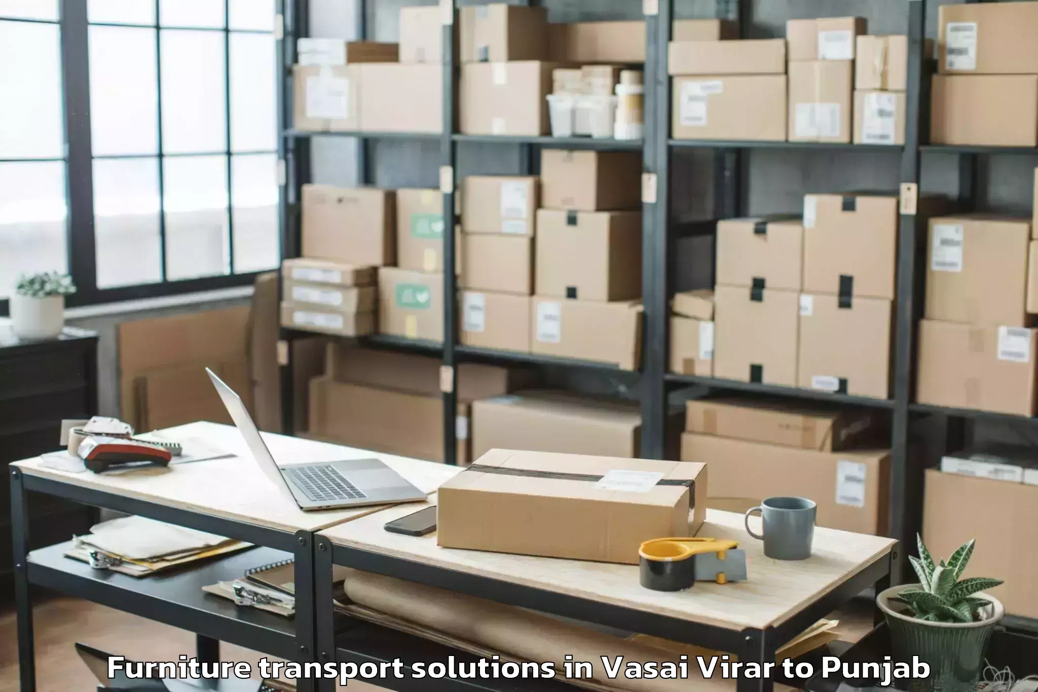 Quality Vasai Virar to Mansa Furniture Transport Solutions